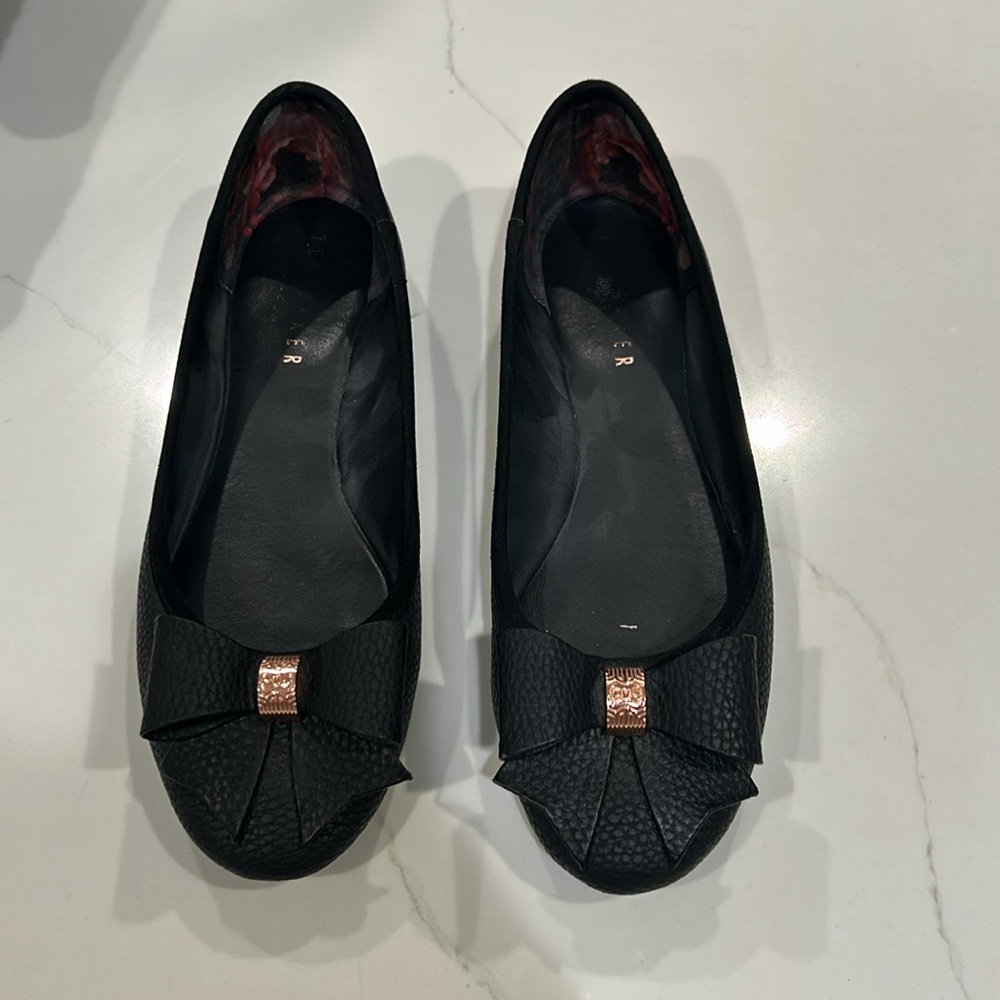 Ted baker black flats